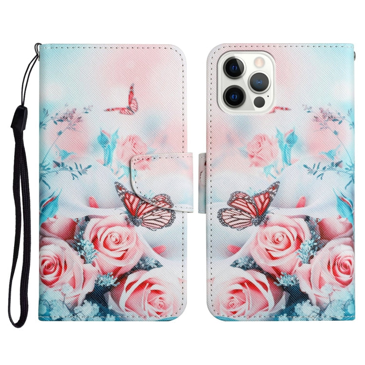 Painted Pattern Horizontal Flip Leather Case with Holder & Card Slot & Wallet, For iPhone 13 Pro