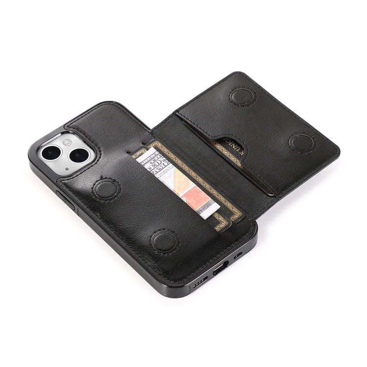 Shockproof PU + TPU Protective Case with Card Slots & Holder, For iPhone 13 mini, For iPhone 13, For iPhone 13 Pro, For iPhone 13 Pro Max