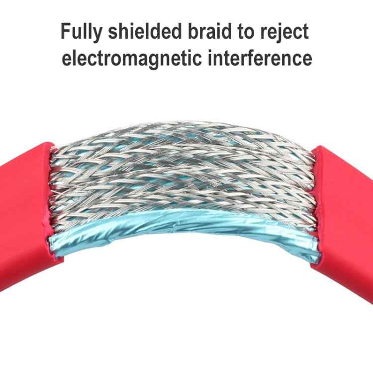 ULT-unite 4K Ultra HD Gold-plated HDMI to HDMI Flat Cable, Cable Length:1.5m(Red)