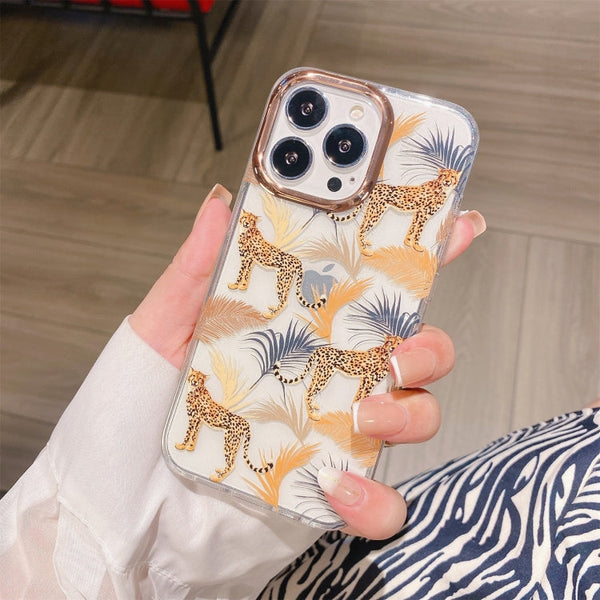 Glitter Powder Electroplating Flower Shockproof Phone Case, For iPhone 13, For iPhone 13 Pro, For iPhone 13 Pro Max