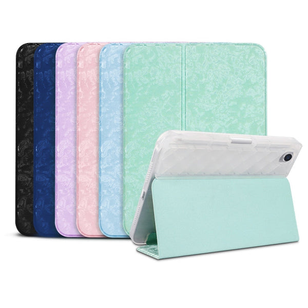 Shell Texture Dual-Fold Smart Leather Tablet Case, For iPad mini 6 / mini 2024