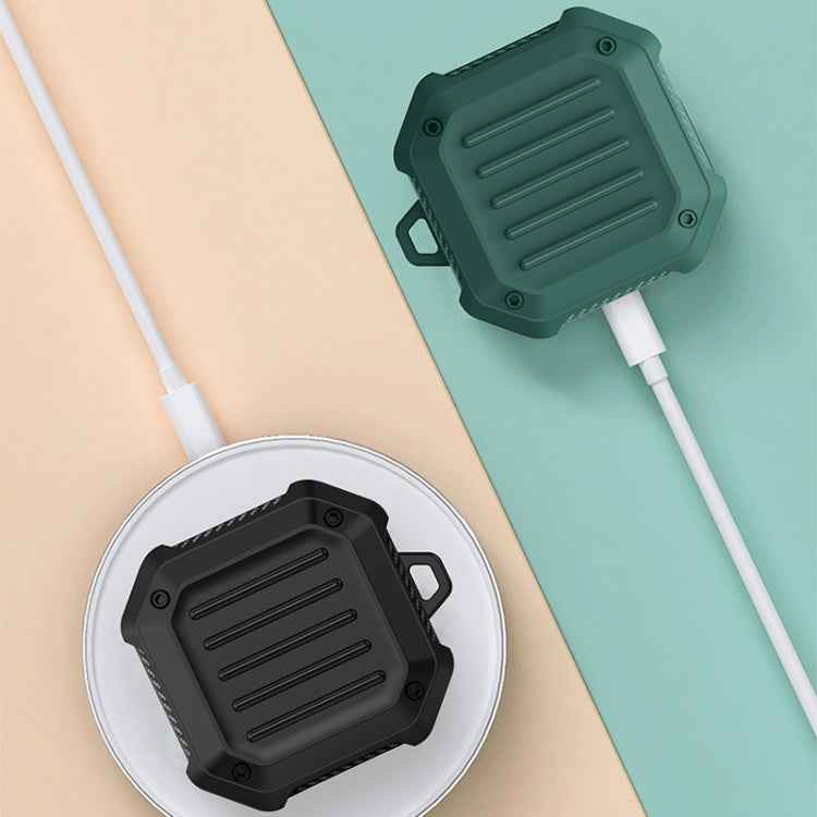 For Samsung Galaxy Buds Live / Buds 2 / Buds Pro / Buds 2 Pro Shockproof Carbon Fiber Luggage Earphone Protective Case with Hook(Red)