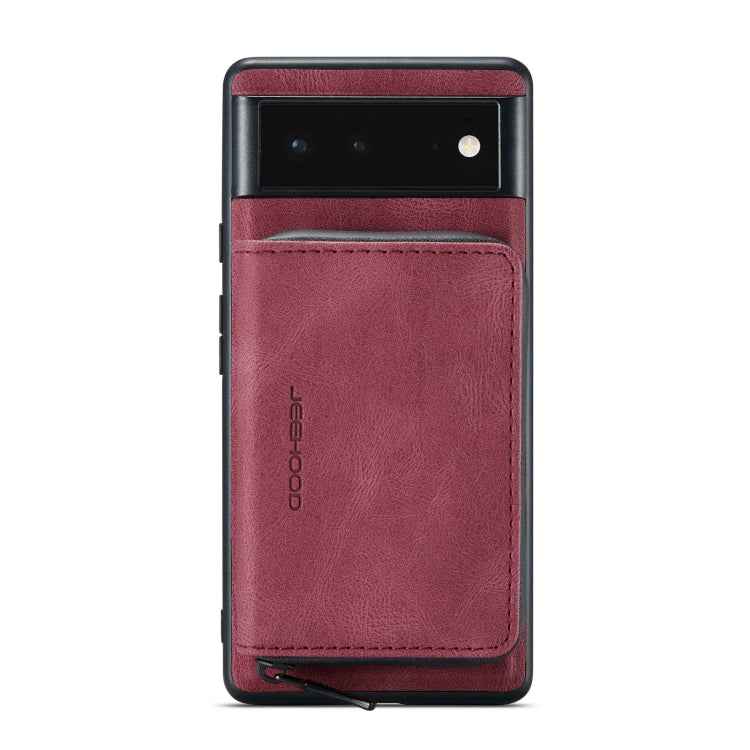 JEEHOOD Magnetic Zipper Horizontal Flip Phone Leather Case, For Google Pixel 6, For Google Pixel 6 Pro
