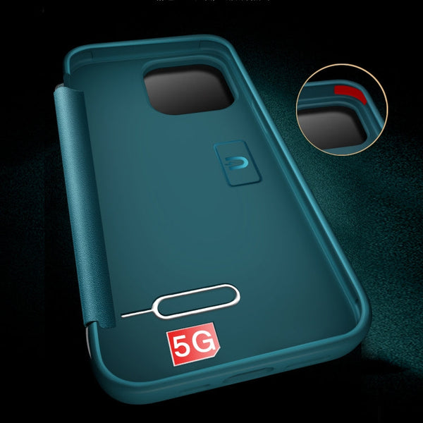 Magnetic Side Window View Shockproof Horizontal Flip Leather Case, For iPhone 13 Pro Max