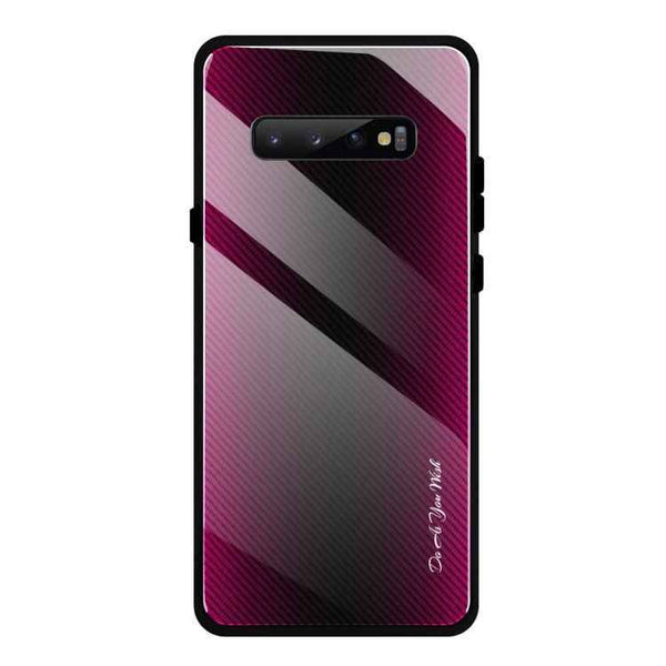 Texture Gradient Glass Protective Case, For Galaxy Note 10 Pro, For Galaxy S10, For iPhone SE 2022 / SE 2020 / 8 / 7, For iPhone XS Max