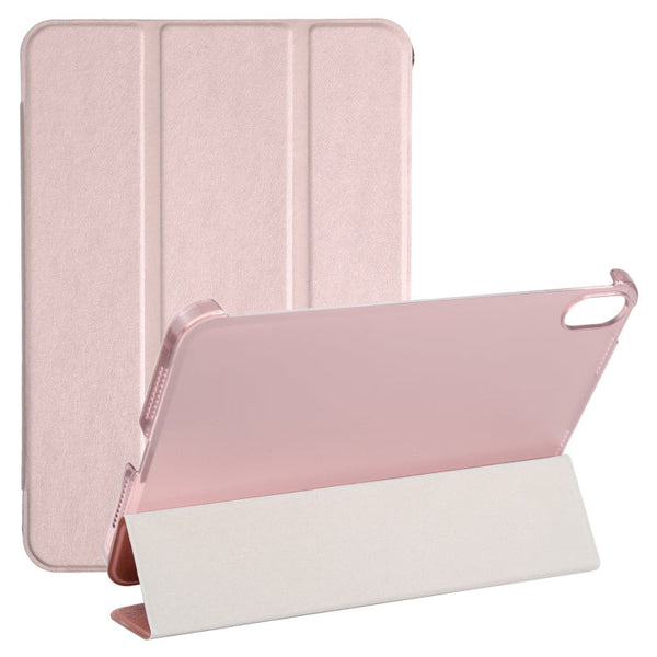 Silk Texture Three-fold Horizontal Flip Leather Tablet Case with Holder, For iPad mini 2024 / mini 6