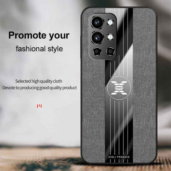 XINLI Stitching Cloth Texture Shockproof TPU Phone Case, For OnePlus 9R