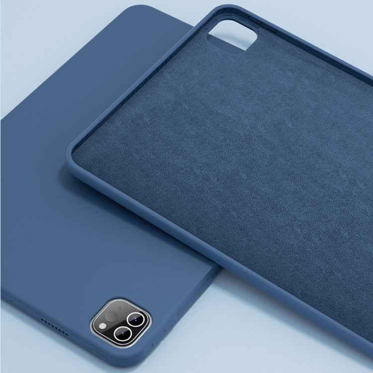 For iPad Pro 12.9 inch 2022 / 2021 / 2020 Mutural Silicone Microfiber Tablet Case(Black)