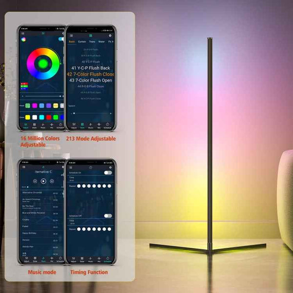 LED Symphony RGB Atmosphere Floor Light with Remote Control, Length:1.6m