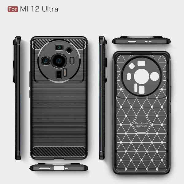Brushed Texture Carbon Fiber TPU Phone Case, For Xiaomi Mi 12 Ultra 5G