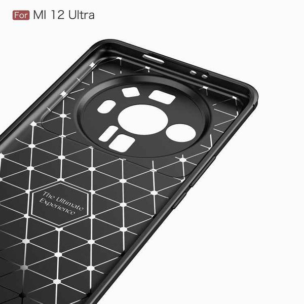 Brushed Texture Carbon Fiber TPU Phone Case, For Xiaomi Mi 12 Ultra 5G