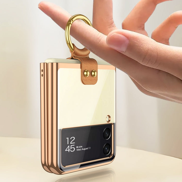 GKK Phantom Electroplating Phone Case with Ring, For Samsung Galaxy Z Flip3 5G