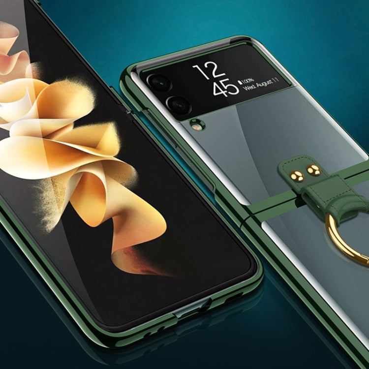 GKK Phantom Electroplating Phone Case with Ring, For Samsung Galaxy Z Flip3 5G