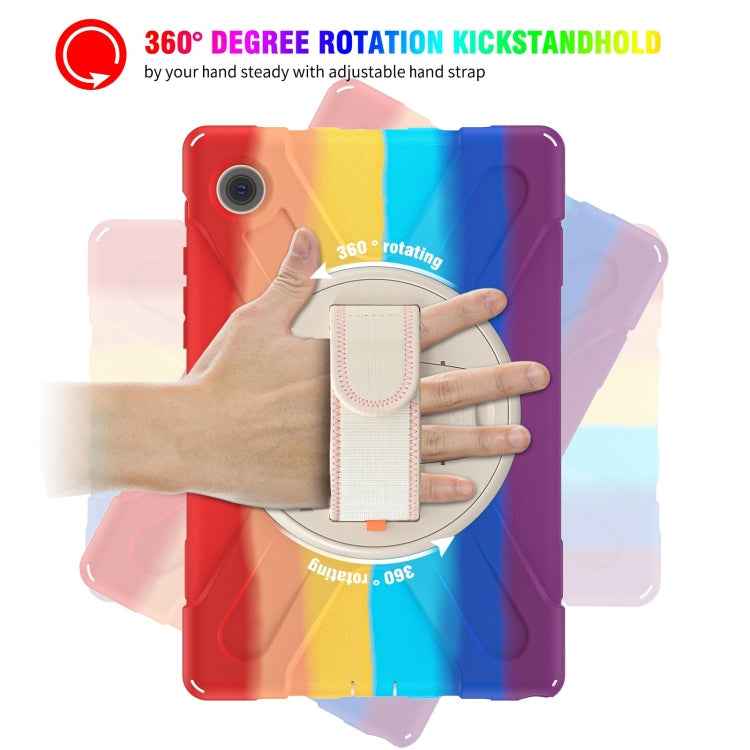 For Samsung Galaxy Tab A8 10.5 2021 Silicone  PC Tablet Case(Colorful Red)