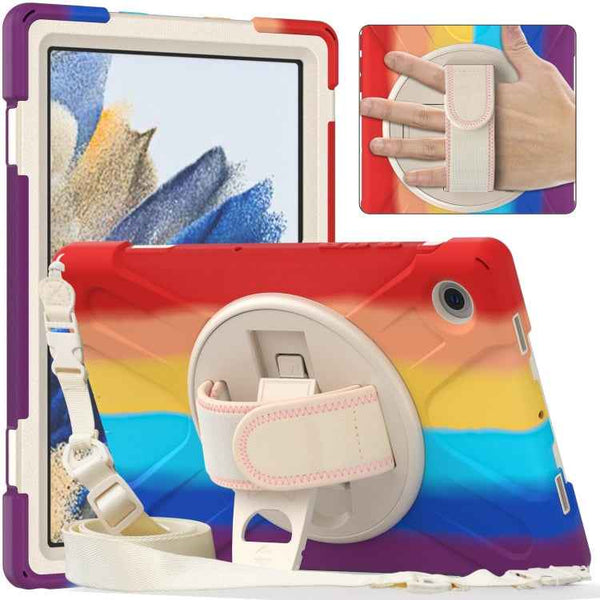 For Samsung Galaxy Tab A8 10.5 2021 Silicone  PC Tablet Case(Colorful Red)