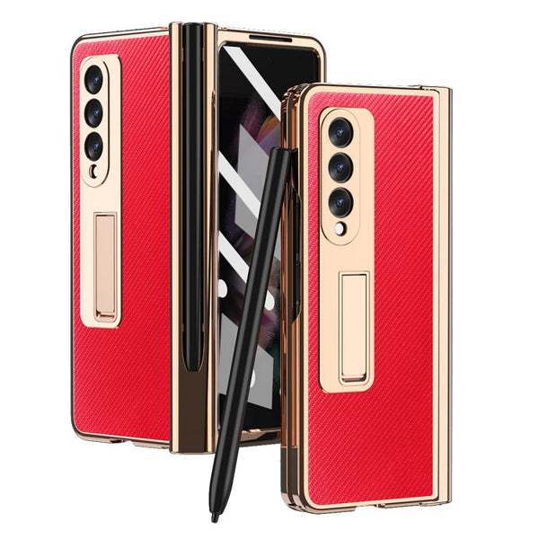Electroplated Hinge Pen Slot Kevlar Phone Case