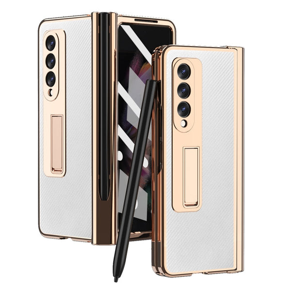 Electroplated Hinge Pen Slot Kevlar Phone Case