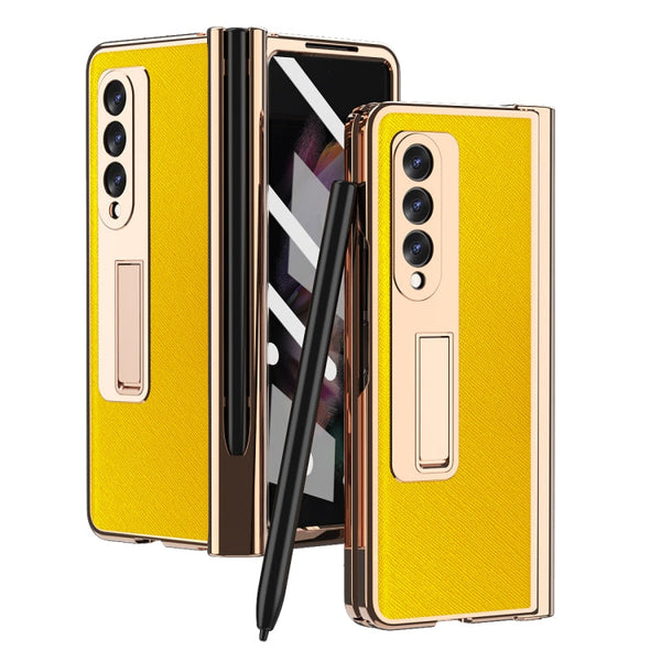 Electroplated Hinge Pen Slot Cross Phone Case