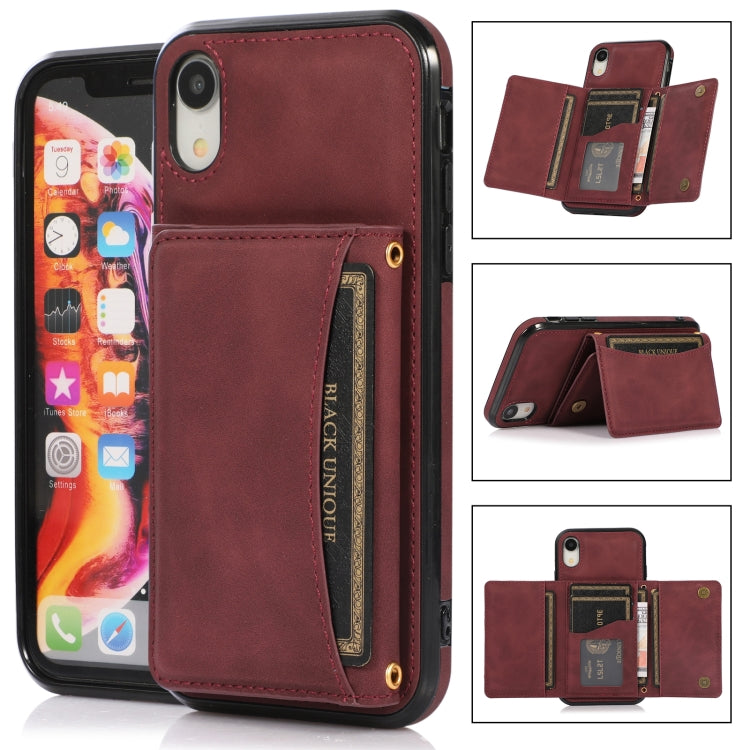 Three-fold Leather Phone Case with Card Slot & Wallet & Holder, For iPhone 11 Pro, For iPhone 11, For iPhone XR, For iPhone 8 Plus & 7 Plus