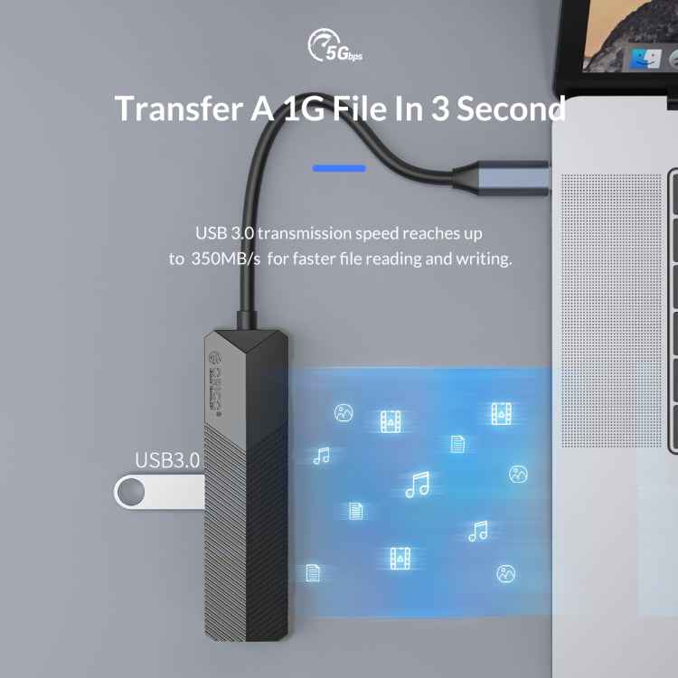 ORICO MDK-4P-GY-BP 4 In 1 Type-C / USB-C Multifunctional Docking Station(Grey)