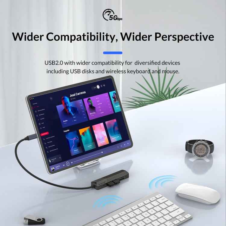 ORICO MDK-4P-GY-BP 4 In 1 Type-C / USB-C Multifunctional Docking Station(Grey)