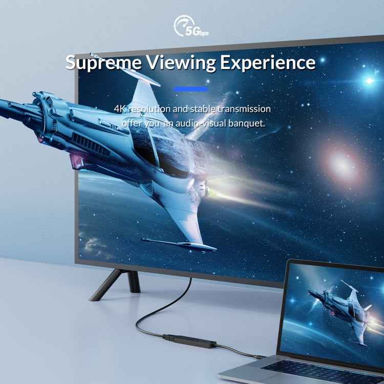 ORICO MDK-4P-GY-BP 4 In 1 Type-C / USB-C Multifunctional Docking Station(Grey)