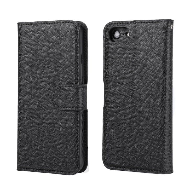 Cross Texture Detachable Leather Phone Case, For iPhone XS / X, For iPhone XR, For iPhone XS Max, For iPhone SE 2022 / SE 2020 / 8 / 7, For iPhone 8 Plus / 7 Plus