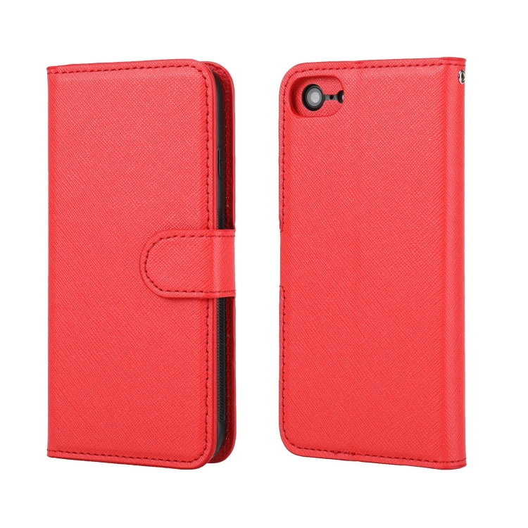 Cross Texture Detachable Leather Phone Case, For iPhone XS / X, For iPhone XR, For iPhone XS Max, For iPhone SE 2022 / SE 2020 / 8 / 7, For iPhone 8 Plus / 7 Plus