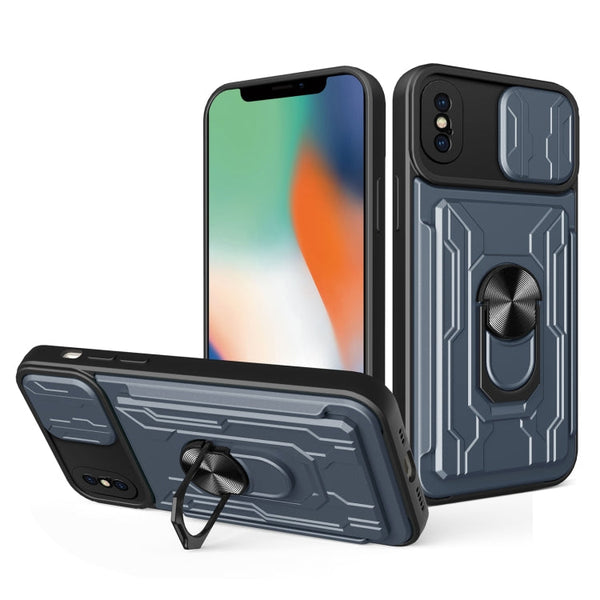 Sliding Camshield Card Phone Case, For iPhone X / XS, For iPhone XR, For iPhone XS Max