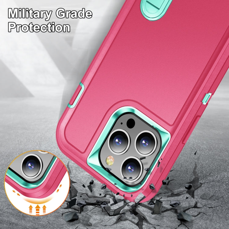 3 in 1 Rugged Holder Phone Case, For iPhone 13 Pro Max, For iPhone 12 / 12 Pro