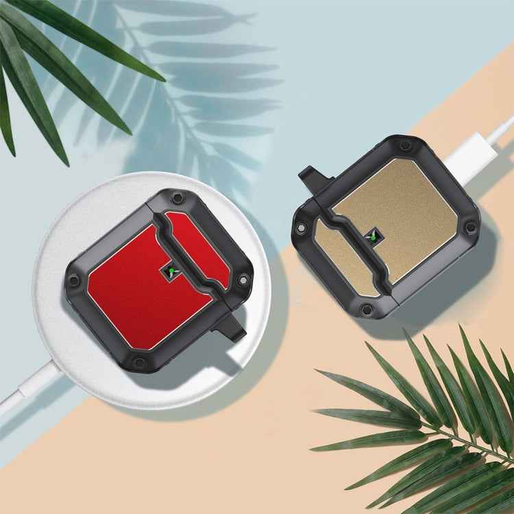 Mecha Hardware TPU Earphone Protective Case with Hook For AirPods 2 / 1(Black)