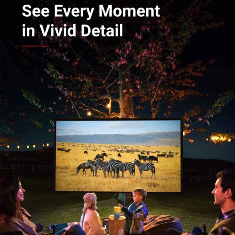 T400 100 inch Screen 3000 Lumens LED Mini Projector, Plug Type:US Plug(Black White)