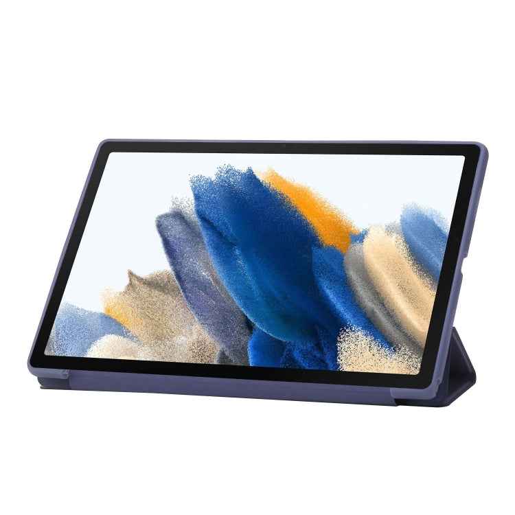 For Samsung Galaxy Tab A8 10.5 2021 TPU Three-fold Horizontal Flip Leather Case(Lavender Grey)