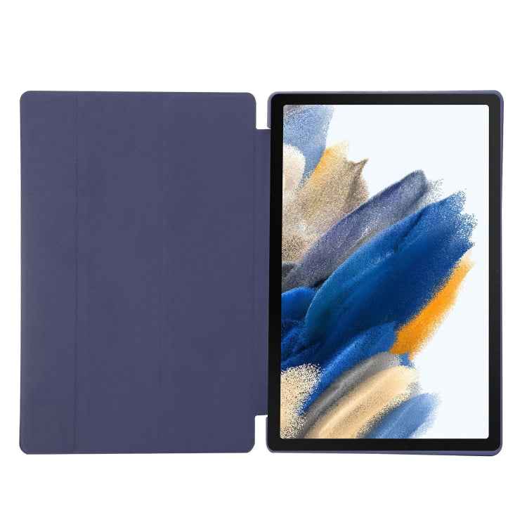 For Samsung Galaxy Tab A8 10.5 2021 TPU Three-fold Horizontal Flip Leather Case(Lavender Grey)