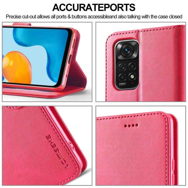 LC.IMEEKE Calf Texture Leather Phone Case, For Xiaomi Redmi Note 11/11S, For Xiaomi Redmi Note 11 Pro International Version, For Xiaomi Redmi Note 11/11S International Version, For Xiaomi Redmi Note 11 International Version