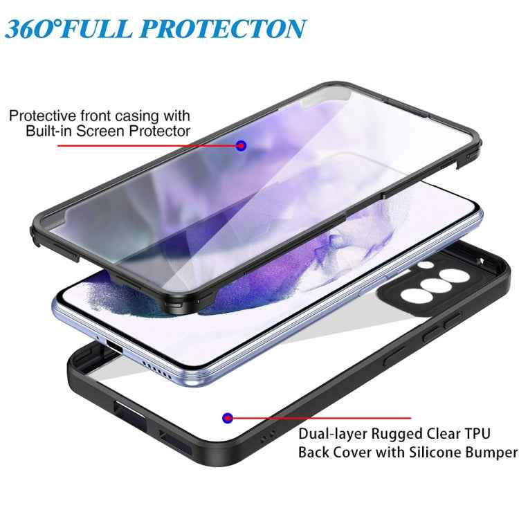 For Samsung Galaxy S22 5G Acrylic + TPU 360 Degrees Full Coverage Shockproof Phone Case(Black)