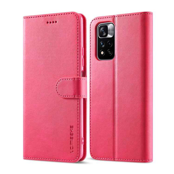 LC.IMEEKE Calf Texture Leather Phone Case, For Xiaomi Redmi Note 11 Pro+ 5G International Version