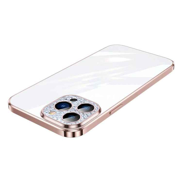 SULADA Diamond Lens Protector Plated Frosted Case, For iPhone 13, For iPhone 13 Pro, For iPhone 13 Pro Max, For iPhone 12, For iPhone 12 Pro