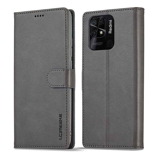 LC.IMEEKE Calf Texture Leather Phone Case, For Xiaomi Redmi 10C