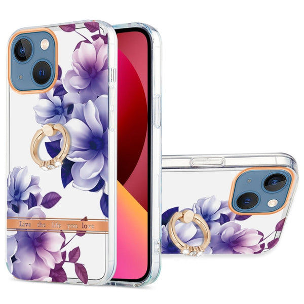 Ring IMD Flowers TPU Phone Case, For iPhone 13 mini, For iPhone 13, For iPhone 13 Pro, For iPhone 13 Pro Max