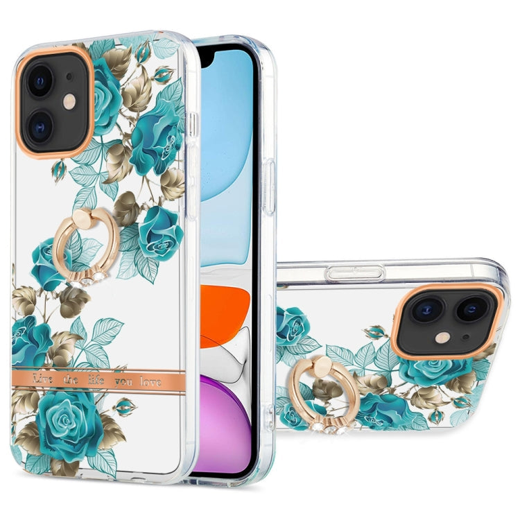 Ring IMD Flowers TPU Phone Case, For iPhone 12 / 12 Pro, For iPhone 12 Pro Max, For iPhone 11, For iPhone 11 Pro Max