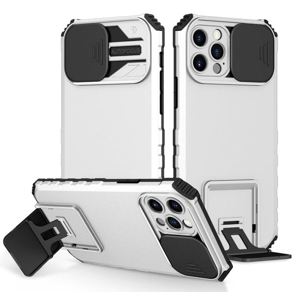 Stereoscopic Holder Sliding Camshield Phone Case, For iPhone 12 Pro Max, For iPhone 13 Pro, For iPhone 13 Pro Max