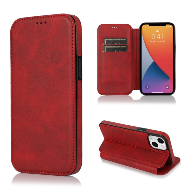 Knight Magnetic Suction Leather Phone Case, For iPhone 13 mini, For iPhone 13, For iPhone 13 Pro, For iPhone 13 Pro Max