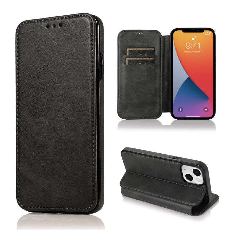 Knight Magnetic Suction Leather Phone Case, For iPhone 13 mini, For iPhone 13, For iPhone 13 Pro, For iPhone 13 Pro Max