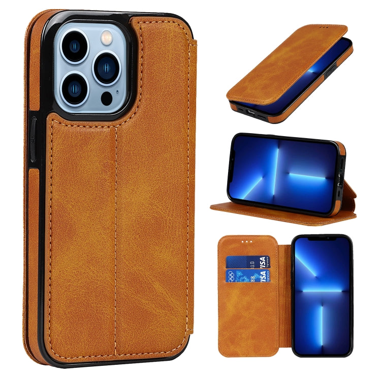 Knight Magnetic Suction Leather Phone Case, For iPhone 13 mini, For iPhone 13, For iPhone 13 Pro, For iPhone 13 Pro Max
