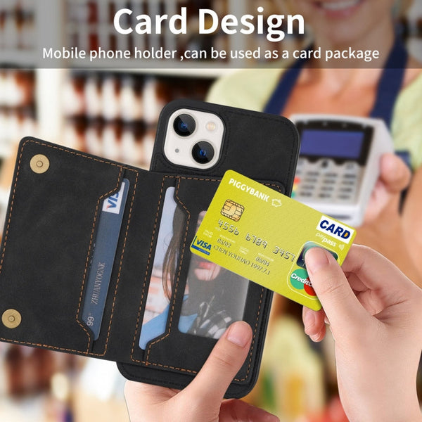 Zipper Card Holder Phone Case, For iPhone 13 mini, For iPhone 13, For iPhone 13 Pro, For iPhone 13 Pro Max