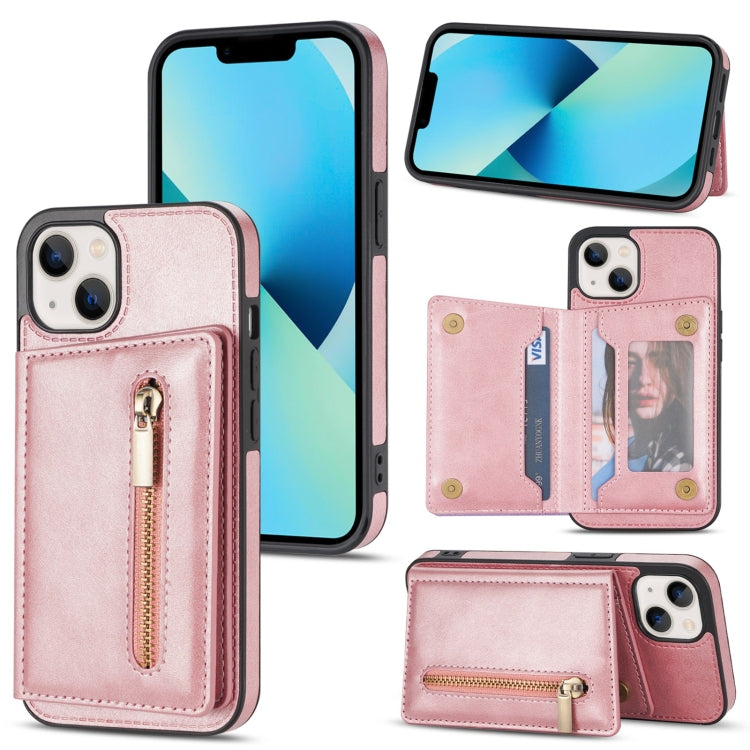 Zipper Card Holder Phone Case, For iPhone 13 mini, For iPhone 13, For iPhone 13 Pro, For iPhone 13 Pro Max