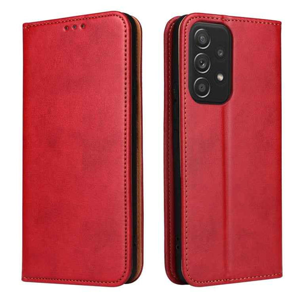 Fierre Shann PU Genuine Leather Texture Leather Phone Case, For Samsung Galaxy A02s, For Samsung Galaxy A13 5G, For Samsung Galaxy A22 5G, For Samsung Galaxy A33 5G, For Samsung Galaxy A53 5G, For Samsung Galaxy A73 5G
