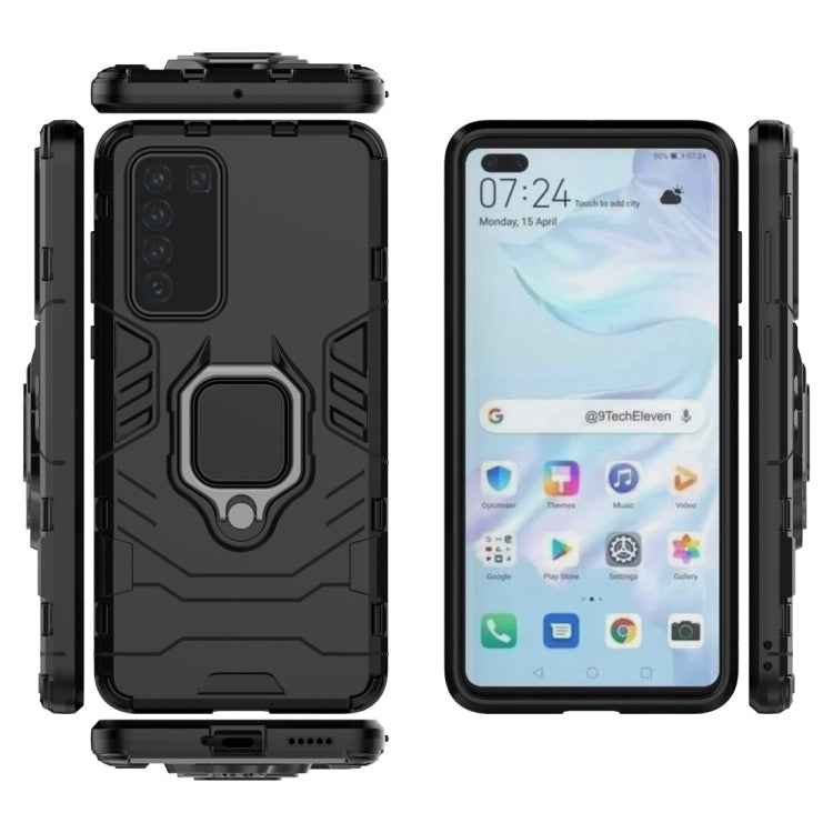 PC + TPU Shockproof Protective Case with Magnetic Ring Holder, For Huawei P40, For OPPO A91, For OPPO Reno3
