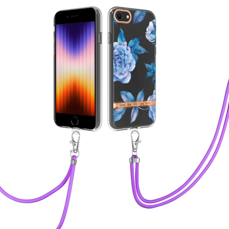 Flowers Series TPU Phone Case with Lanyard